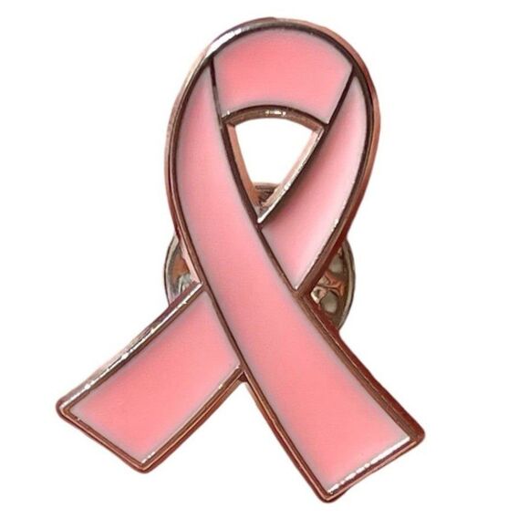 Pink Breast Cancer Awareness Ribbon Pin - Picture 4 of 6